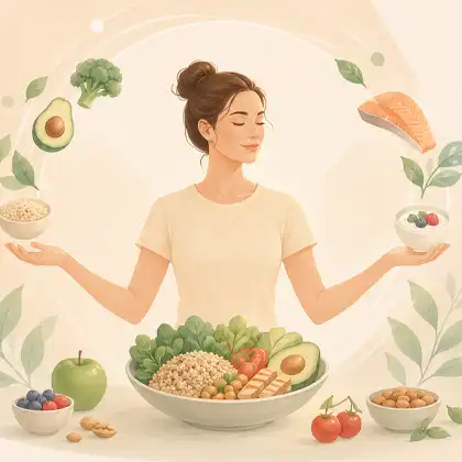 صورة توضيحية للتوازن مع الوجبات مع Glyplus